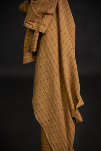 brown handwoven loopy fabric