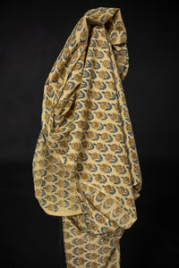 block print floral fabric 