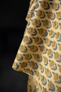 block print floral fabric 