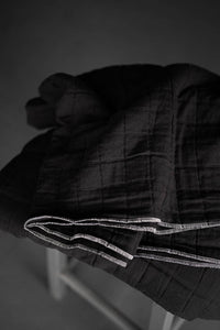 Lunar Black Jacquard Square