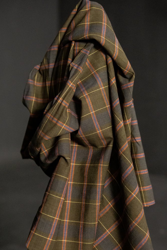multicoloured handwoven cotton check