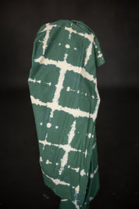 green shibori fabric