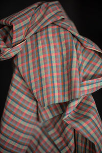 multicoloured check woven fabric