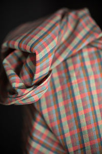 multicoloured check woven fabric