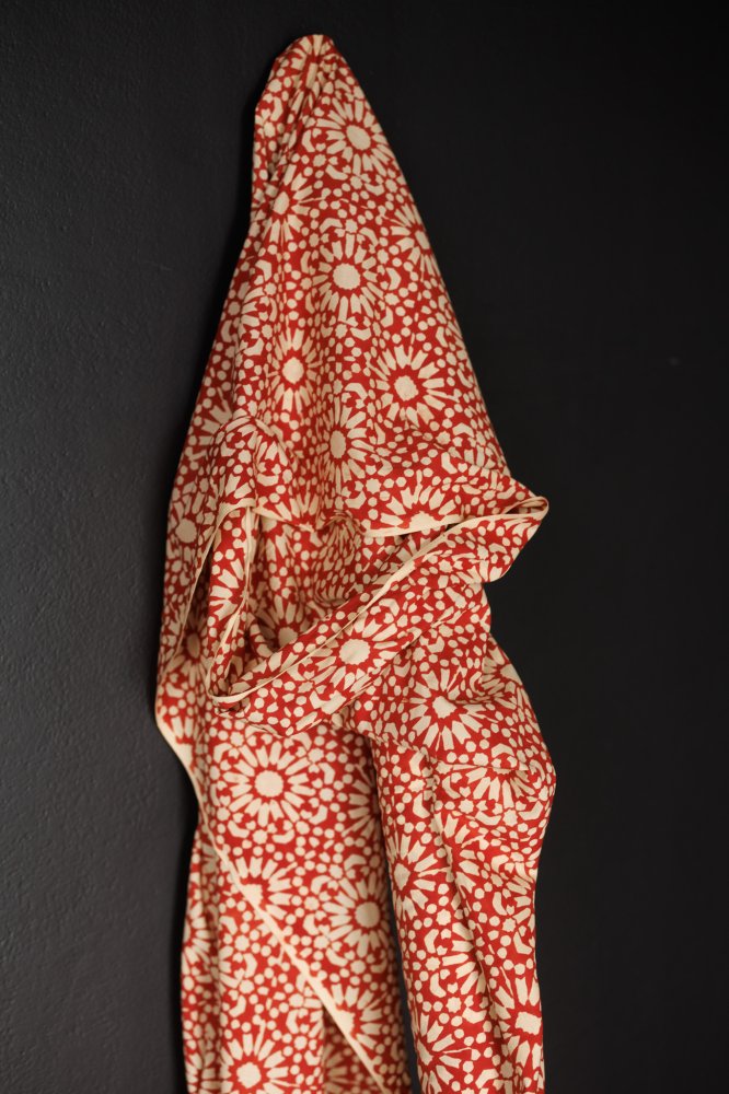 Indian Block Print Cotton - Papercut Red