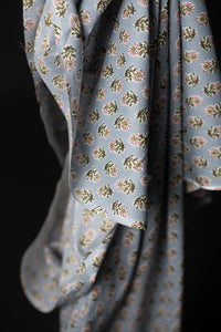 Indian Block Print Cotton - Phoebe Blues