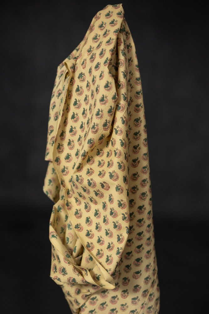 block print floral fabric 