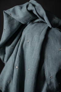 dusty blue abhla Indian cotton fabric