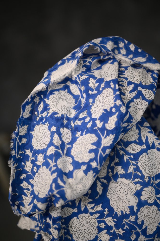 Indian Block Print Cotton - Posy Flower