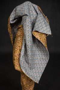 quilted indian block printed fabric