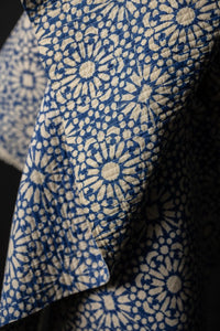 Indian Cotton - Quilted Blue Papercut