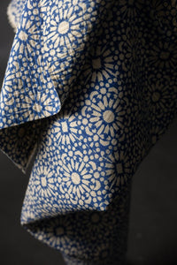 Indian Cotton - Quilted Blue Papercut