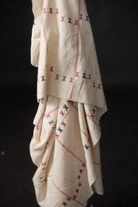Extra Weft Handwoven Organic Cotton - Set Sail