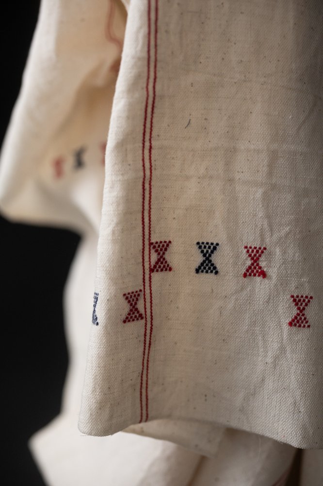 Extra Weft Handwoven Organic Cotton - Set Sail