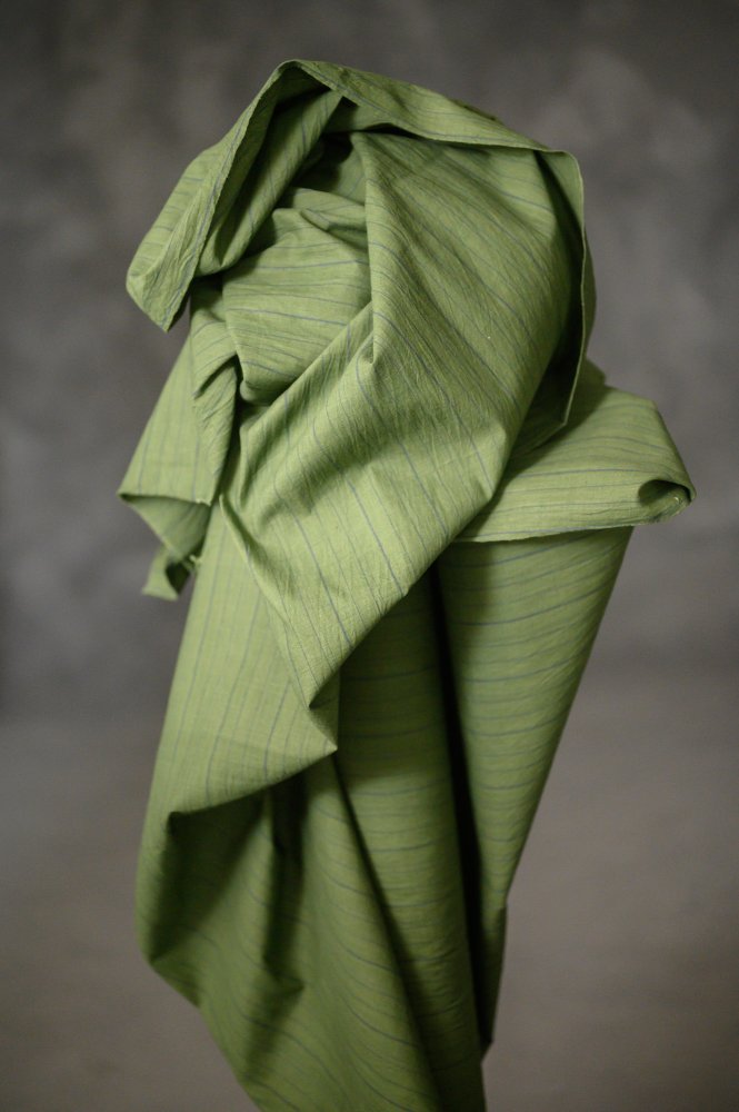 Handwoven Cotton Stripe - Samphire