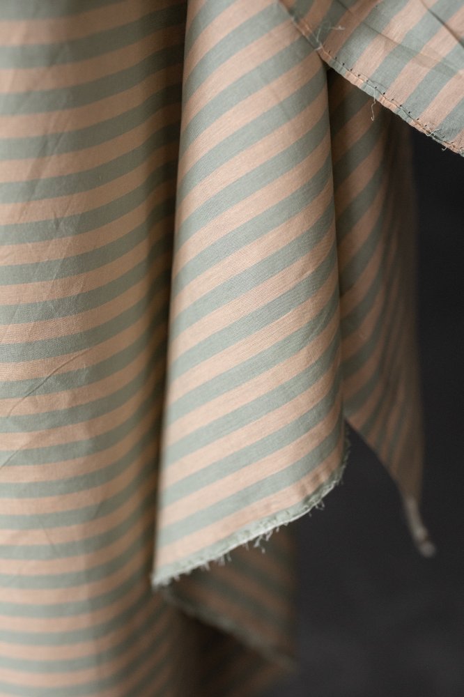 Organic Cotton Stripe - Sprigs Watercolour