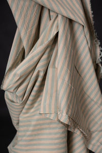 Organic Cotton Stripe - Sprigs Watercolour