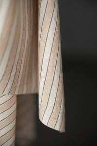 Indian Handwoven Cotton - Stipple Pink Stripe