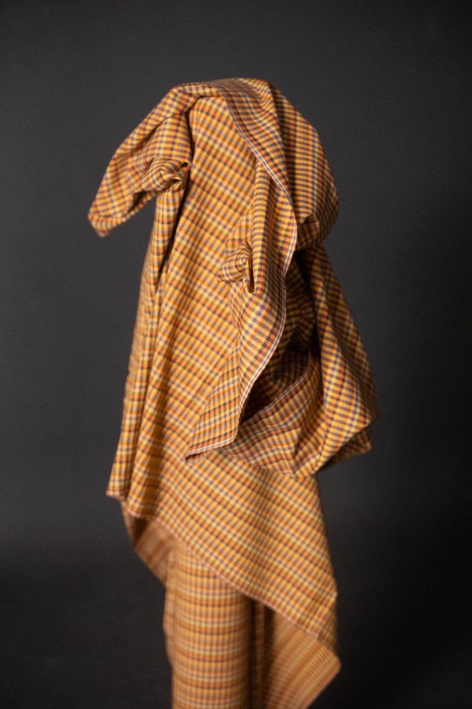 Handwoven Cotton Check - Sundown
