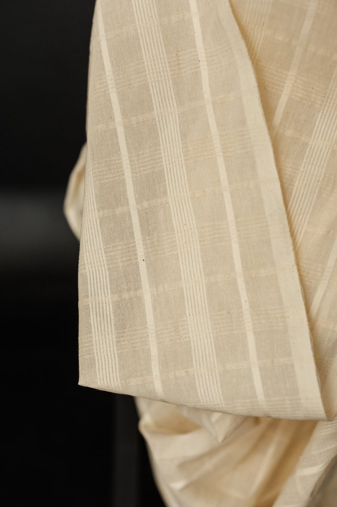 Natural Indian Cotton - Textured Check