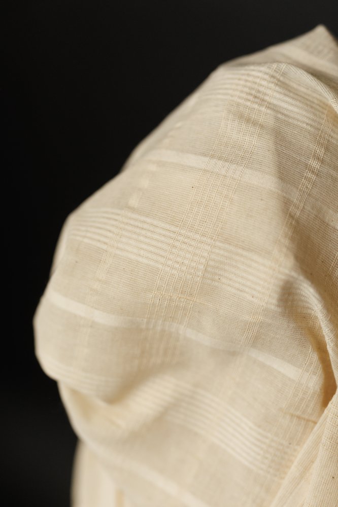 Natural Indian Cotton - Textured Check