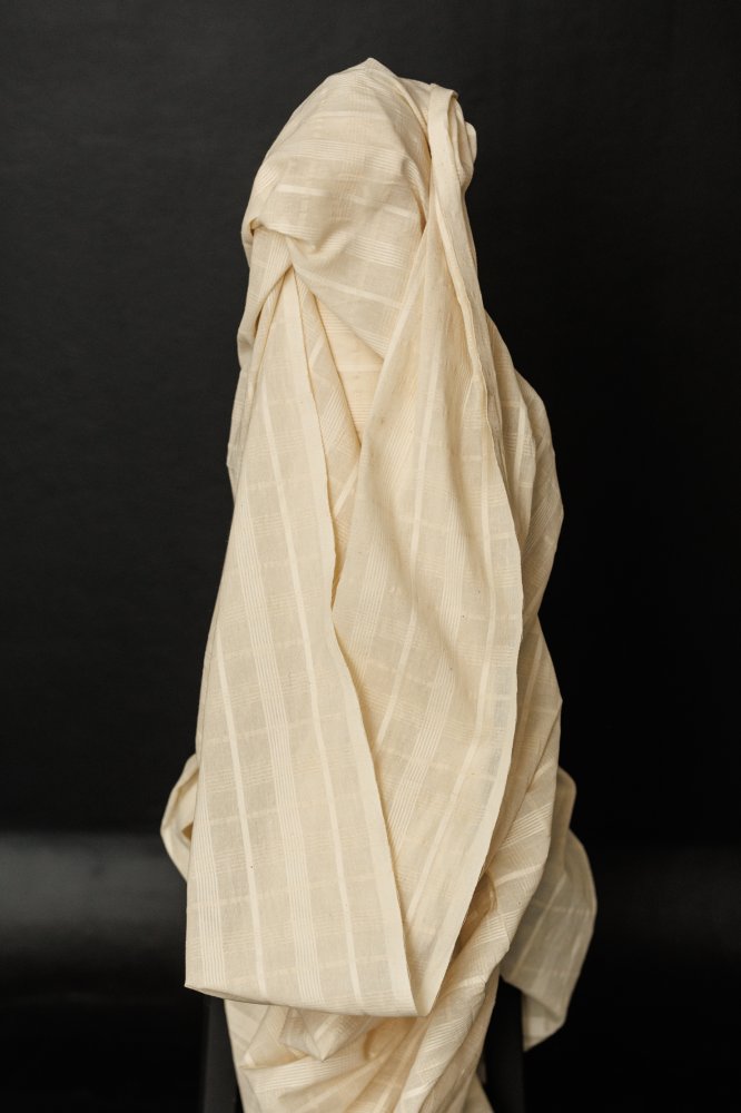 Natural Indian Cotton - Textured Check