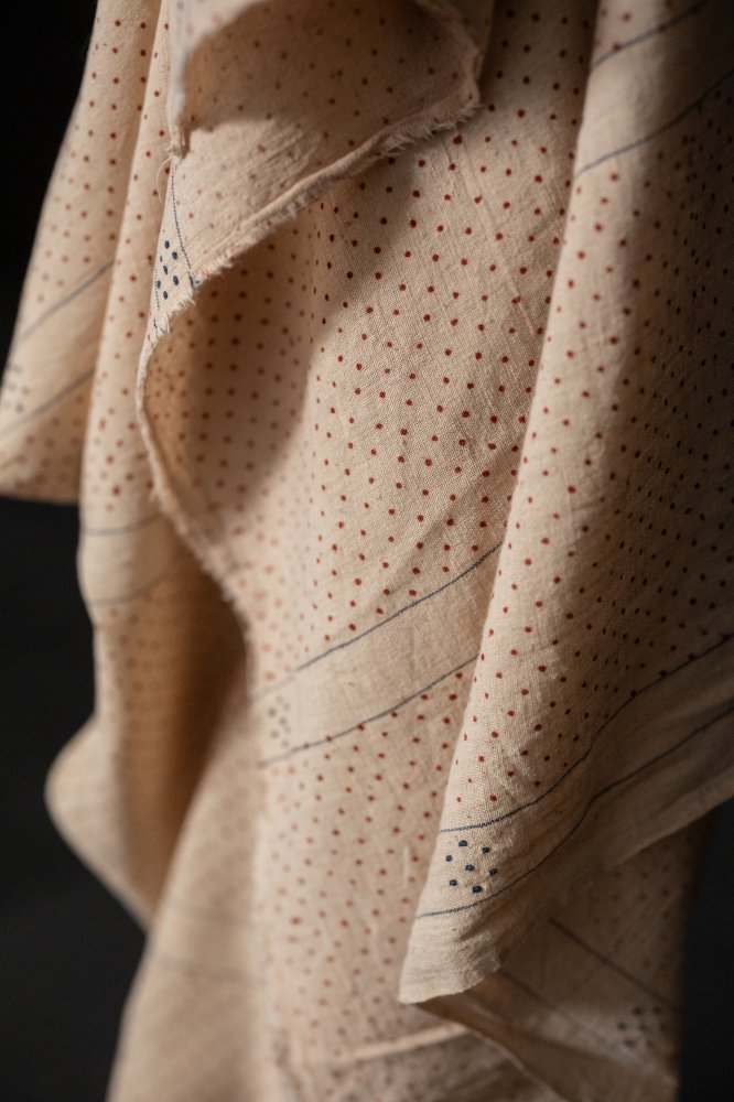 pink block print indian cotton