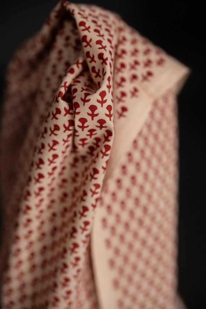 flower block print fabric
