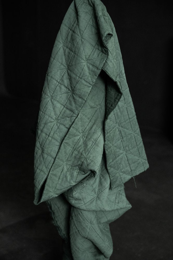 Quilted Jacquard Cotton - Viridian
