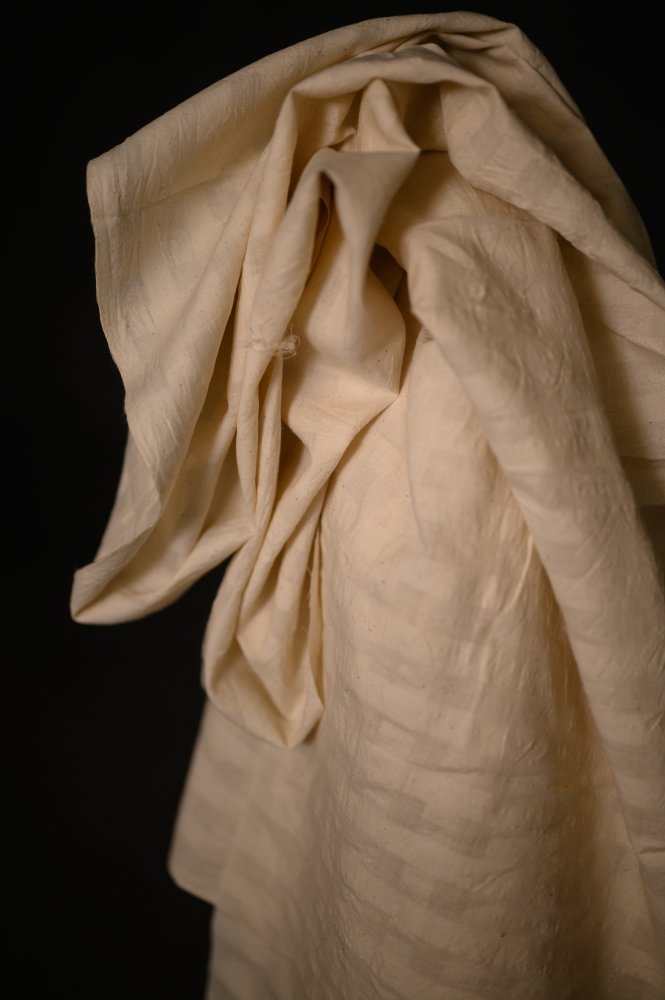 Handwoven Cotton Check - Seashell