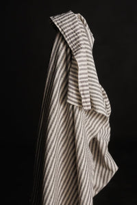 Handwoven Cotton Stripe - Black