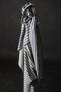 Handwoven Cotton Stripe - Riley Indigo