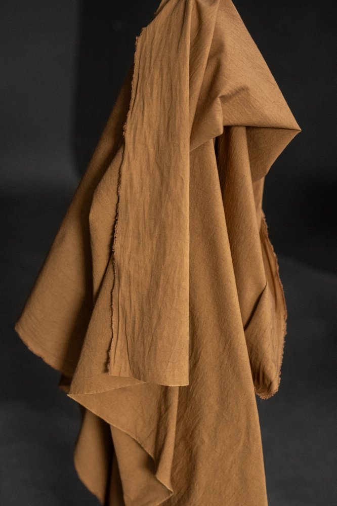 tan hemp cotton japanese fabric