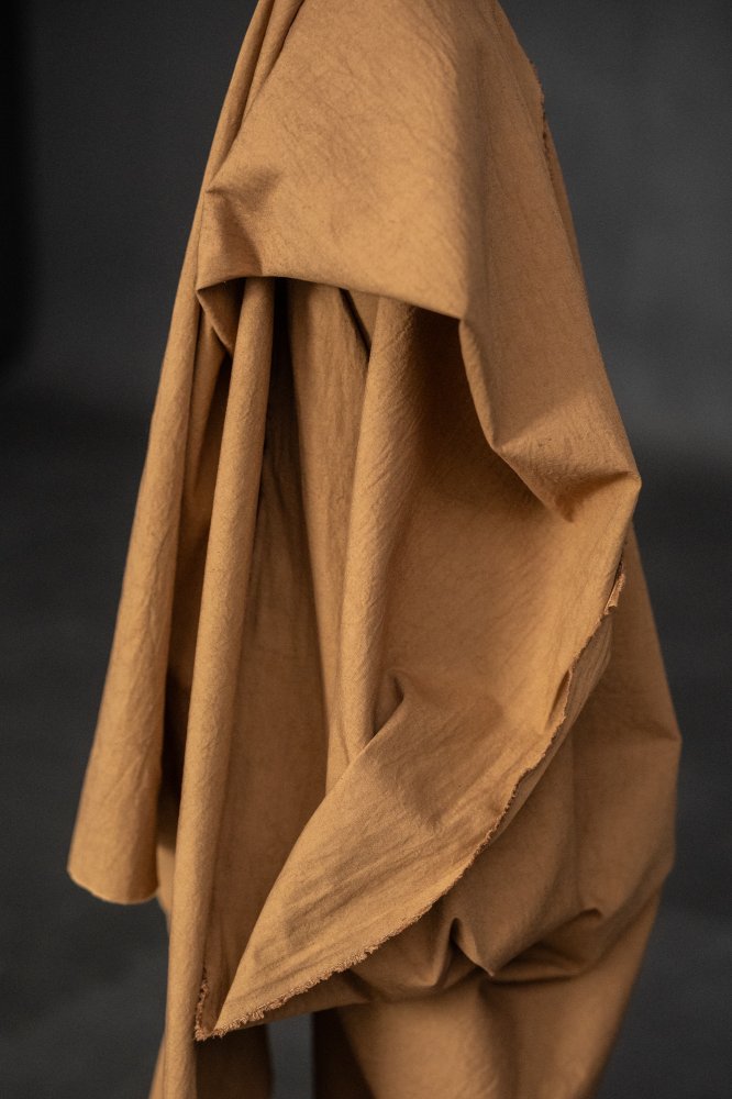 tan hemp cotton japanese fabric