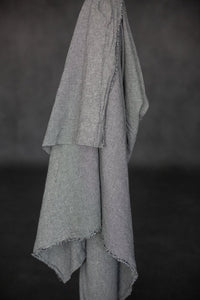 Japanese Linen/Cotton - Black Puppytooth Crinkle