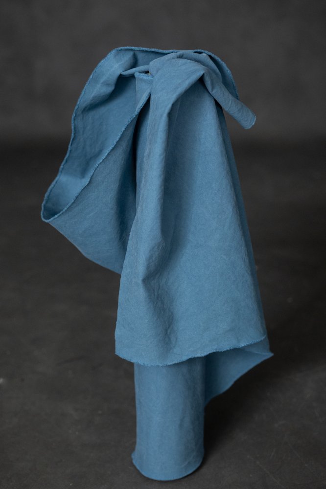 blue heavyweight cotton canvas
