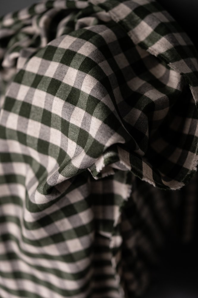 Organic Brushed Forest Gingham
