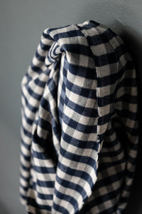 Organic Brushed Inky Gingham