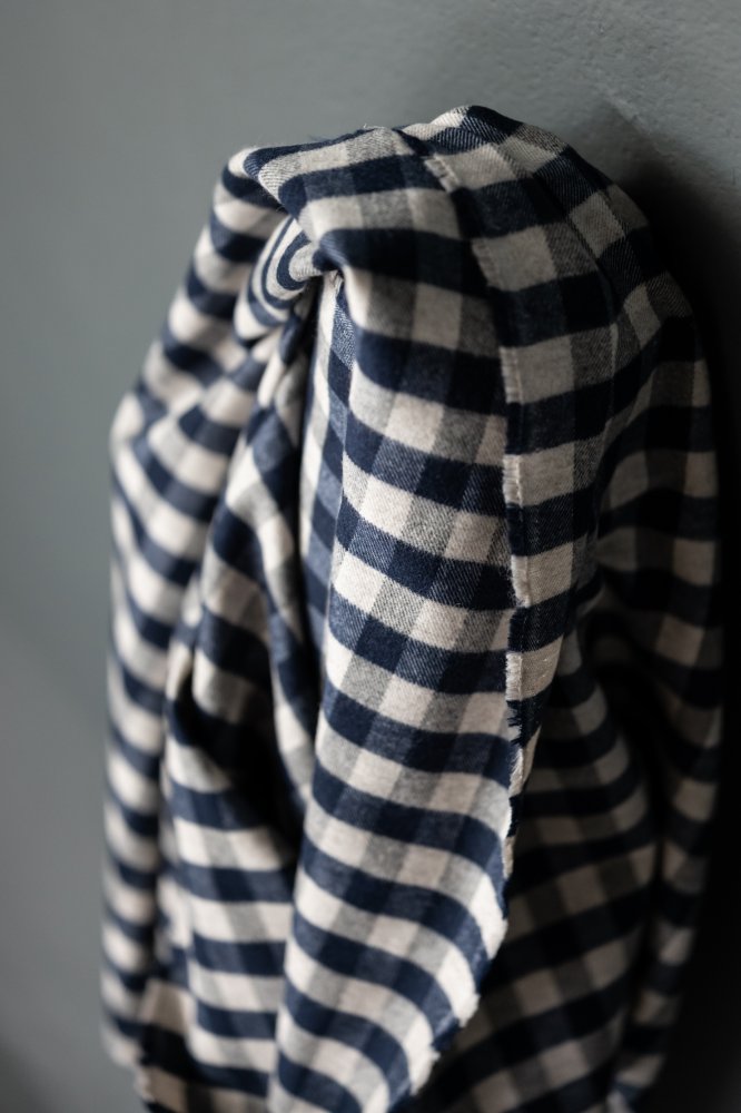 Organic Brushed Inky Gingham