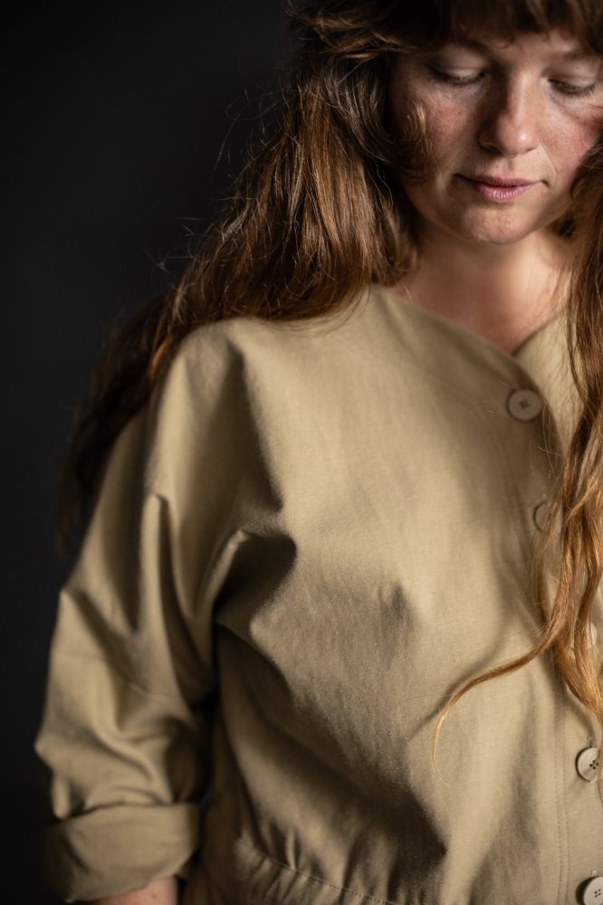 Japanese Utility Cotton Slub - Cool Tan