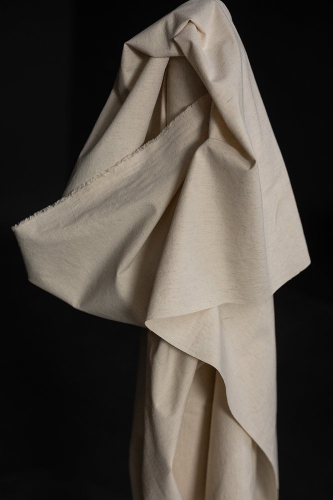 ecru cotton hemp japanese fabric