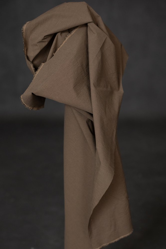brown puppytooth poplin fabric