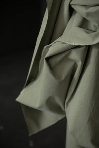 green washed cotton canvas fabric