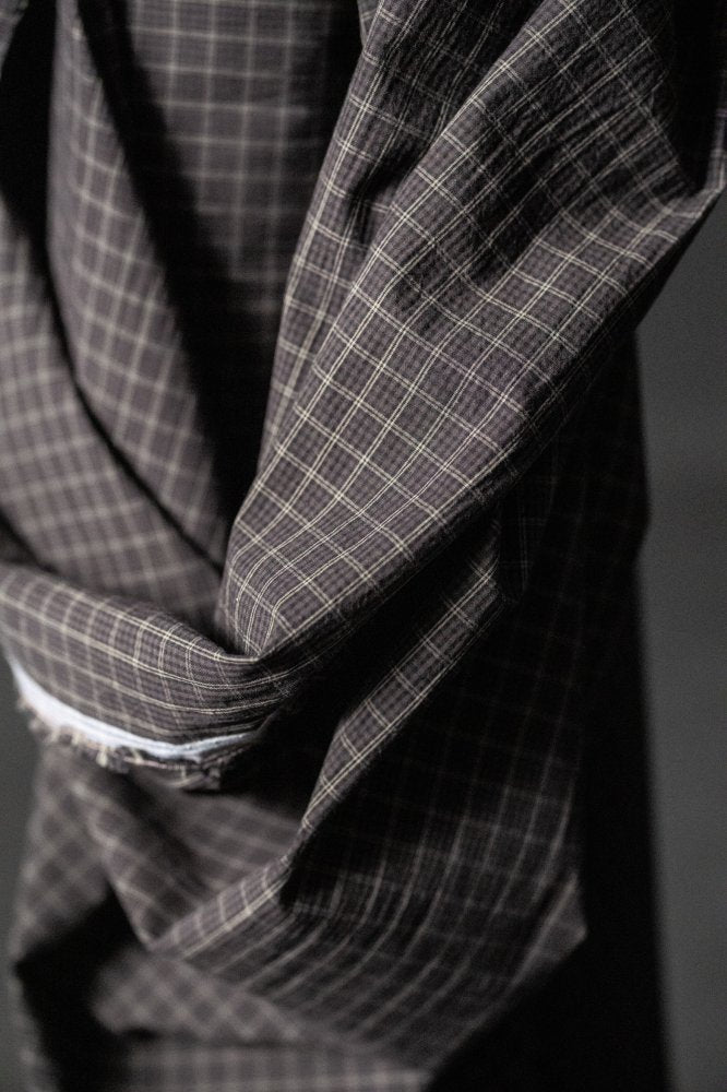 Japanese brown check fabric