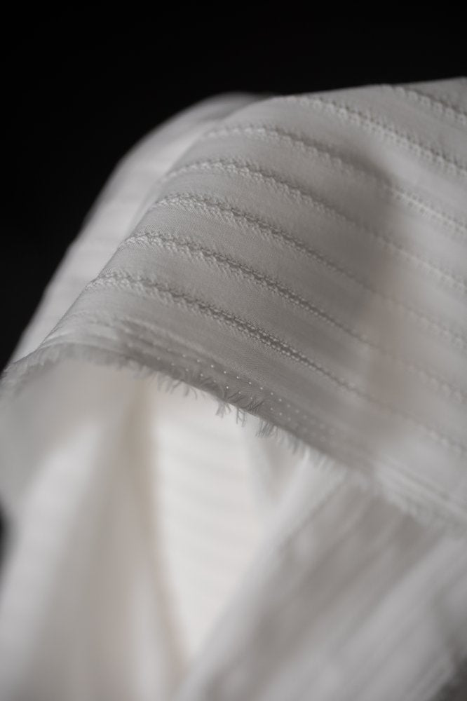 white stripe fabric