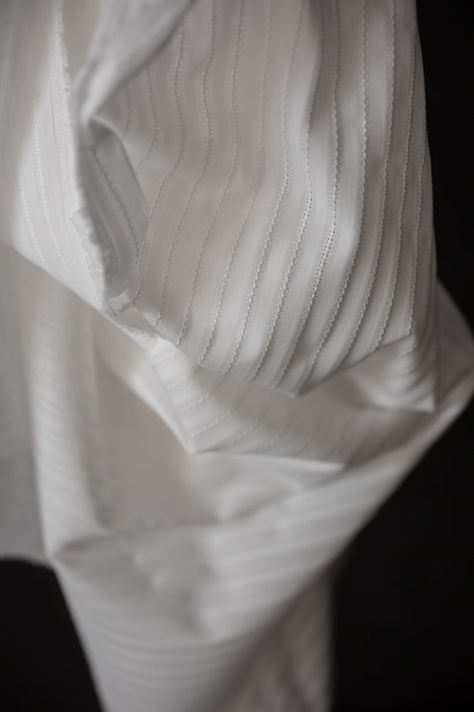 white stripe fabric