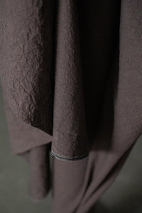 textured brown japanese crinkle cotton