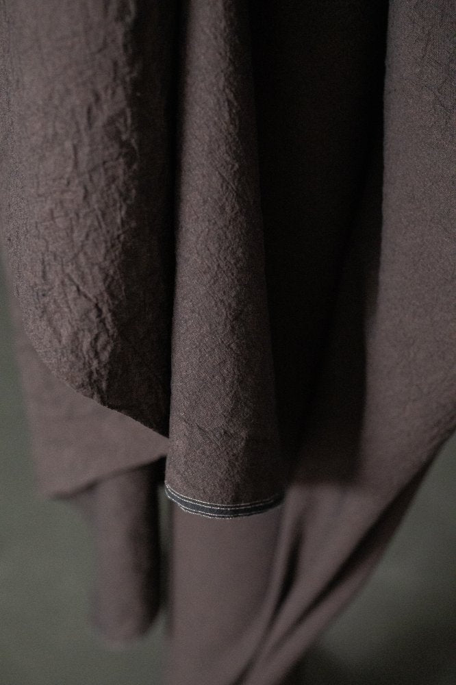 textured brown japanese crinkle cotton