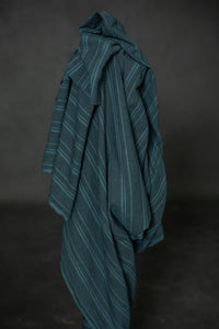 teal stripy japanese fabric