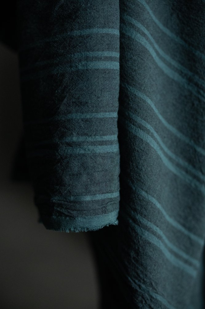 teal stripy japanese fabric